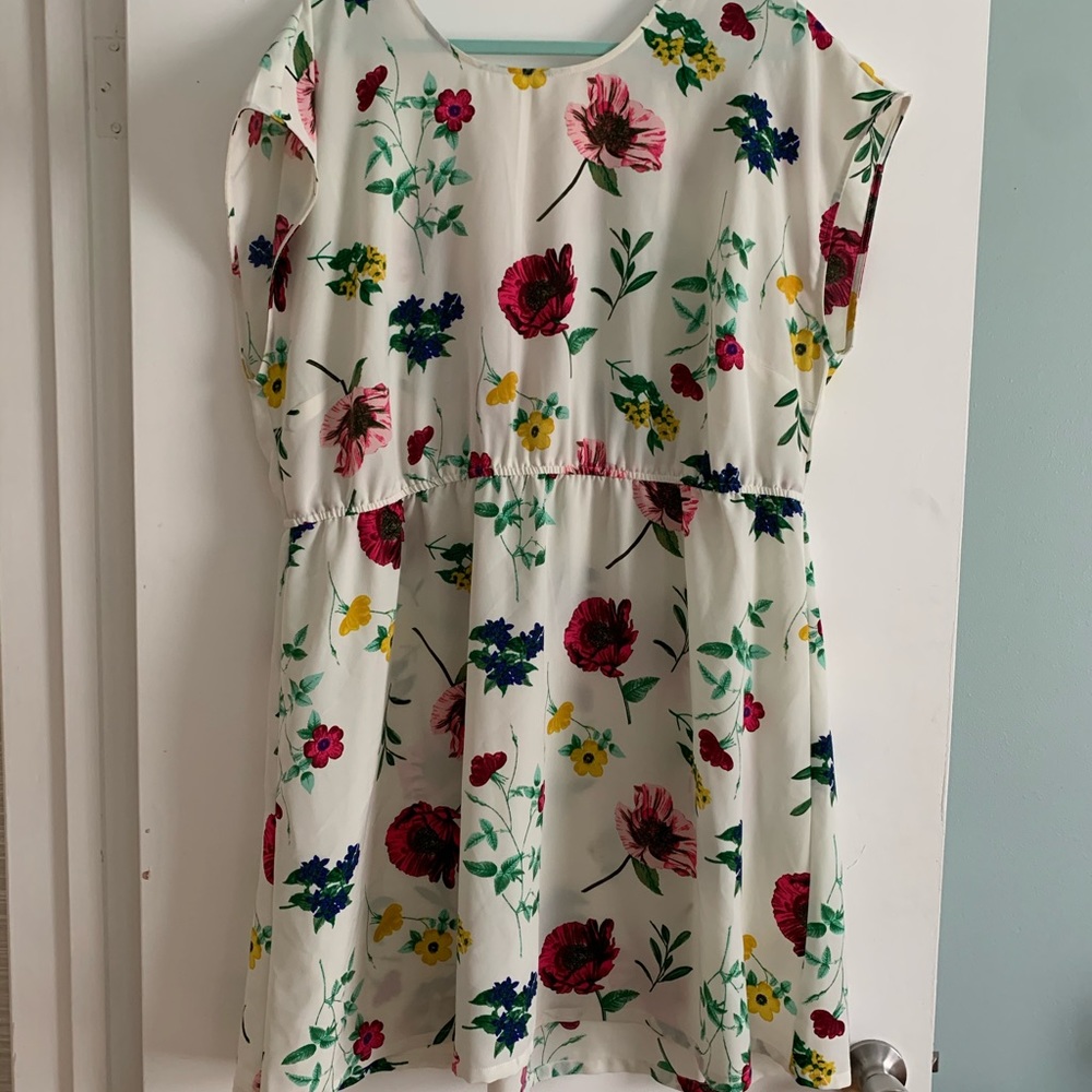 White floral dress
